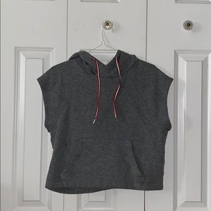Grey muscle sweatshirt tee